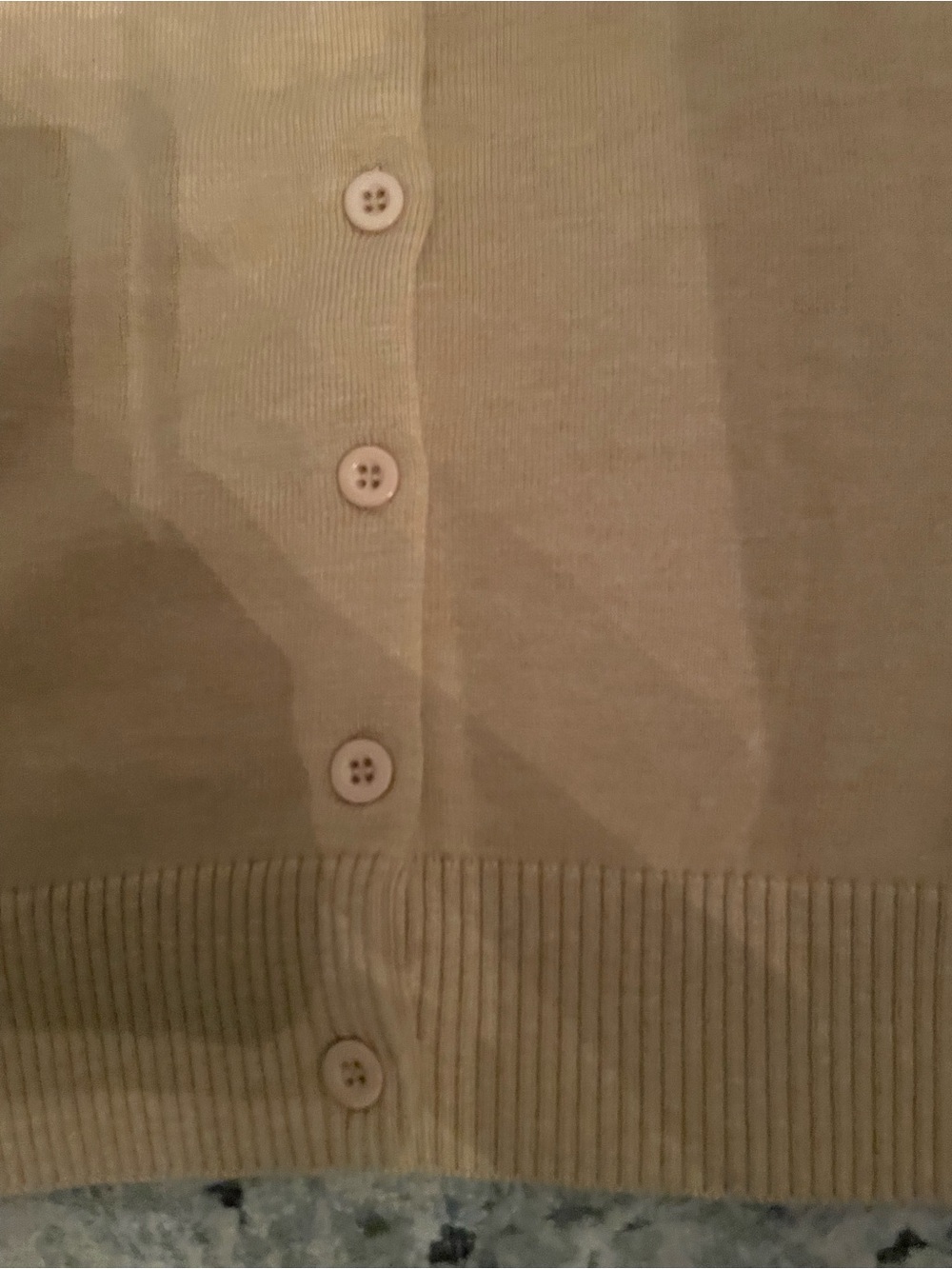 Mi Miu Men’s Beige Button Front Cardigan - Picture 2 of 4